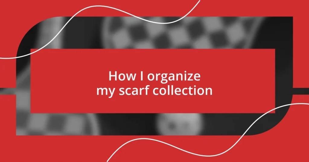 How I organize my scarf collection